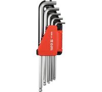 YATO SET OF INCH SPHERICAL ALLEN SPANNERS, LONG, 12 PIECES