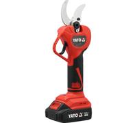 YATO Taille-haie sans fil 18 V, capacité de coupe de 40 mm, moteur sans balais, écran LCD, niveaux de réglage variables, sans fil, léger, outil de taille-haie efficace