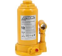 YATO Vérin hydraulique à colonne 10T - Lève-hydraulique compact avec valve de dosage d'huile, protection sûre, en acier au carbone robuste et en fonte, idéal pour soulever des véhicules en atelier