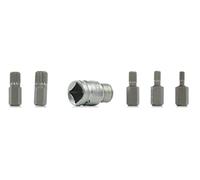 Yato Jeu d'embouts Spline (0414 de YT) - 6 pièces - 1/5,1 cm - Adaptateur