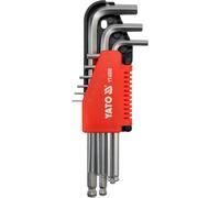 Yato YT-0505 - Clé hexagonale avec boule 9 pièces 1,5 - 10 mm CRV
