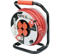 Yato YT-8108 Multisocle 50 m 4 prises Intérieur / Extérieur Noir, Rouge, Blanc