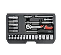 YATO ZESTAW KLUCZY 1/4" 25 elem. YT-14461