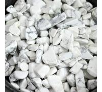 YATOJUZI Howlite Aquarium gravier roches naturelles copeaux de cristal de guérison en vrac pierres concassées pour vase de fontaine remplisseur jardinières aquarium décoratif en pot Reiki