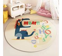 YATOLA Tapis Chambre pour Fille Garçon Enfant Doux Anti-dérapant à Poils Ras Salon Maternelle Salle de Jeux Décoration d'intérieur Surface pour Coucher étoile Dot Géométrie Ours (Crème 2, 60x60cm)