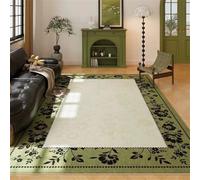 YATOLA Tapis pour Salon Chambre Moelleux Doux Antidérapant Intérieur Filles Enfants éducatif Coucher Salle Jeux Décoration Grands Coussinets Protecteurs Tapis Feuille Tropicale (Vert 2, 60x90cm)
