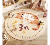 YATOLA Tapis pour Salon Chambre Moelleux Extra Doux Antidérapant Intérieur Filles Enfants éducatif Coucher Salle Jeux Décoration Grand Coussinet Protecteur Tapis Galaxie étoile (Brun, 120x120cm)