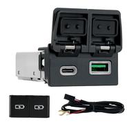 YATOPARTS Chargeur de voiture rapide USB C double port adaptateur console centrale prise pour Toyota Camry (couvercle USB (120 W) + Type-C (65 W)