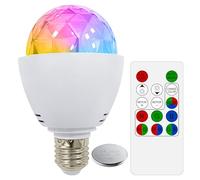 YATOSEEN Ampoule Disco, E27 Lampe Multicolore Rotative RGB LED Lumière Façon Boule à Facettes Ampoule D'ambiance 3 W pour Discothèque, Karaoké, Fête, Scène, 8 x 8 x 13 cm
