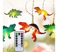 YATOSEEN Guirlande Lumineuse LED Dinosaure, 2M 10LED Jouet Super Amusant Guirlande Chambre Enfant avec Télécommande, à Piles pour Décoration Intérieure Extérieure Chambre d'enfant