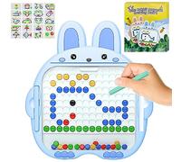 YATOSEEN Planche à Dessin Magnétique Lapin Mignon pour Enfants, Jouet de Voyage avec 2 Stylos Magnétiques et 80 Perles, Jouet Magnétique pour Garçons et Filles de Plus de 3 Ans(30x27CM)