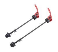 Yatrosynth 2 pièces Axes De Roue Avant Et Arrière De Vélo À Dégagement, Front Rear Hub Ultralight Bicycle Quick Release Wheel Nuts, pour Vélo pour Vélo de Route VTT/Brochettes de Vélo - Rouge