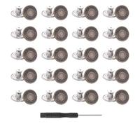 Yatrosynth 20 Piecès Bouton de Jeans, Boutons Jeans Métalliques DIY, 17mm Réglables Bouton de Pantalon, pour la Réparation de Vêtements, Denims - Cuivre