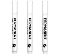 Yatrosynth 3 Marqueurs Blancs Permanent, Largeur de Trait 2 mm, Marqueurs Permanents pour Peinture sur Tissu, pour Pneu, Galets, Céramique, Toile Verre, Metal, Textile Indelebile