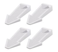 Yatrosynth 4 pièces Cale Porte Sol Caoutchouc, Antidérapante Bloc Hauteur Réglable Arrêt de Porte, Non Toxique, Non Odeur, pour Carrelage, Sol - Blanc
