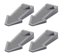 Yatrosynth 4 pièces Cale Porte Sol Caoutchouc, Antidérapante Bloc Hauteur Réglable Arrêt de Porte, Non Toxique, Non Odeur, pour Carrelage, Sol - Gris