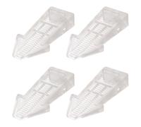 Yatrosynth 4 pièces Cale Porte Sol Caoutchouc, Antidérapante Bloc Hauteur Réglable Arrêt de Porte, Non Toxique, Non Odeur, pour Carrelage, Sol - Transparent