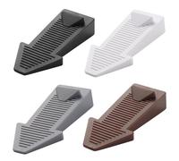 Yatrosynth 4 pièces Cale Porte Sol Caoutchouc, Antidérapante Bloc Hauteur Réglable Arrêt de Porte, Non Toxique, Non Odeur, pour Carrelage, Sol - (Blanc, Gris, Marron, Noir)