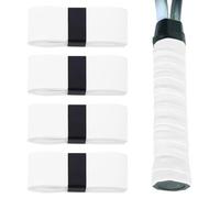 Yatrosynth 4 Pièces Enhance Grip pour Raquettes, Overgrip de Tennis Antidérapant/Séchage Rapide, pour Grip de Tennis, de Badminton - Blanc