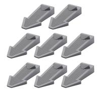 Yatrosynth 8 pièces Cale Porte Sol Caoutchouc, Antidérapante Bloc Hauteur Réglable Arrêt de Porte, Non Toxique, Non Odeur, pour Carrelage, Sol - Gris