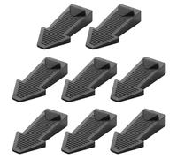 Yatrosynth 8 pièces Cale Porte Sol Caoutchouc, Antidérapante Bloc Hauteur Réglable Arrêt de Porte, Non Toxique, Non Odeur, pour Carrelage, Sol - Noir