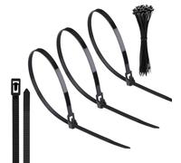 Yatrosynth Lot De 100 Serre-Câbles Autobloquants Réutilisables, Résistants aux UV et à la Chaleur, Serre Câbles en Nylon Solides, 200 mm x 4.8mm - Noir