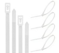 Yatrosynth Lot De 100 Serre-Câbles Autobloquants Réutilisables, Résistants aux UV et à la Chaleur, Serre Câbles en Nylon Solides, 300 mm x 4.8mm - Blanc