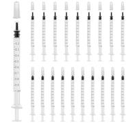 Yatrosynth Lot de 20 Plastique Seringues Sans Aig, 1ml Seringues de Distribution, Emballés Individuellement, pour Arroser les Plantes, Nourrir les Animaux et Usage Industriel