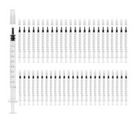 Yatrosynth Lot de 50 Plastique Seringues Sans Aig, 1ml Seringues de Distribution, Emballés Individuellement, pour Arroser les Plantes, Nourrir les Animaux et Usage Industriel