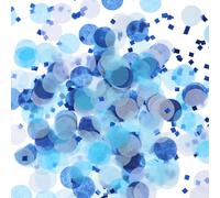 Yatrosynth Lot de 6 000 Confettis Multicolores, Grands Confettis de Mariage Pastel Multicolores, 2.5 cm en Papier, pour Décoration, Anniversaire, Carnaval, Fête à Thème(Bleu 50 g)