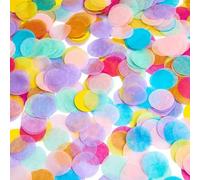 Yatrosynth Lot de 6 000 Confettis multicolores, Grands Confettis de Mariage Pastel Multicolores, 2.5 cm en Papier, pour Décoration, Anniversaire, Carnaval, Fête à Thème(Couleur 50 g)