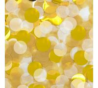 Yatrosynth Lot de 6 000 Confettis Multicolores, Grands Confettis de Mariage Pastel Multicolores, 2.5 cm en Papier, pour Décoration, Anniversaire, Carnaval, Fête à Thème(Or 50 g)