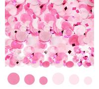 Yatrosynth Lot de 6000 confettis Multicolores 50 g, Décoration de Table de Mariage, 1 cm pour Mariage, Anniversaire, Fête Décoration de Table - Rose