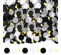 Yatrosynth Lot de 6000 confettis Multicolores 50 g, Décoration de Table de Mariage, 1 cm pour Mariage, Anniversaire, Fête Décoration de Table - Noir