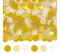 Yatrosynth Lot de 6000 confettis Multicolores 50 g, Décoration de Table de Mariage, 1 cm pour Mariage, Anniversaire, Fête Décoration de Table - Or