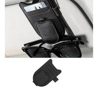 Yatrosynth Porte Lunettes pour Voiture, Magnétique Pare Soleil Voiture Accessory Clip, pour Lunettes de Soleil Carte Ticket - Noir