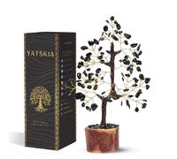 YATSKIA Arbre en Cristal de Tourmaline Noire Feng Shui - Pierre précieuse de Tourmaline Noire - Arbre à Pierres précieuses - Décoration spirituelle - Cristal de Quartz Noir, Cristal de Tourmaline