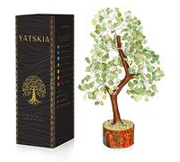 YATSKIA Green Jade Stone - Artificial Trees, Bonzai Tree, Green Jade, Healing Stone, Crystals Tree, Crystal Tree of Life, Crystal Items for Gift