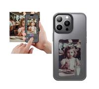 Coque de téléphone à encre électronique à faire soi-même pour iPhone 13/iPhone 14 avec application - Projection arrière intelligente - Affichage instantané des photos sur l'écran d'encre. Coque