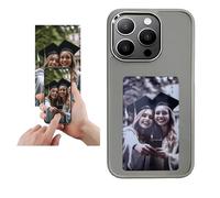YATUO Coque de téléphone Personnalisable avec écran e-Ink au Dos, affichez instantanément Les Photos, personnalisez Votre téléphone à Tout Moment et n'importe où (Gris, pour iPhone 14/13)