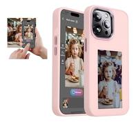 YATUO E-Ink Coque de Protection pour iPhone 14 Pro Max personnalisée Via Application Re-Projection Intelligente de Photos Afficher instantanément Les Photos sur l'écran d'encre à l'arrière Rose
