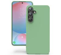 YATWIN Coque pour Samsung Galaxy S24 FE, Housse en Silicone Doux avec Découpes Précises pour Caméra, Design Ultra Mince, Protection 360° à Bords Surélevés - Vert Menthe
