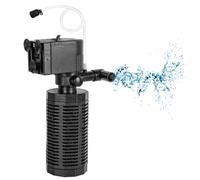 Yaubay Filtre interne d'aquarium 18 W pour aquariums de 280 à 300 litres, filtre biochimique pour aquarium avec système d'aération, filtres submersibles silencieux, 264 GPH
