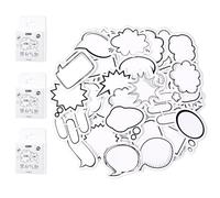 Yaunchu Lot de 135 autocollants à bulles pour boîte de dialogue, 45 motifs, étiquettes vierges pour écrire sur de jolies bulles de discours, pour agenda, planificateur, album, bloc-notes, bouteille,