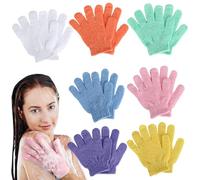 Yaunming Lot de 14 gants exfoliants, gants kese, exfoliants pour le corps, exfoliant pour le corps et le visage, pour douche et spa