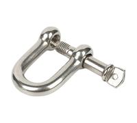 YAVCBOPM 1/2 pièces M4/5/6/8/10/12/14 304 acier inoxydable type D manille arc type U haute résistance anneau de levage boucle connexion chaîne fixe(M14 1pcs)