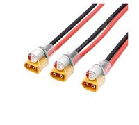 YAVCBOPM Câble d'alimentation XT60 12AWG, force motrice transversale, fil silicone 35 V, condensateur à semi-conducteurs XT60 6S, fiche d'alimentation