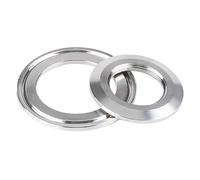 YAVCBOPM Couvercle aveugle à trois pinces, 19mm-102mm, embout avec trou Central, sanitaire, en acier inoxydable SS304, ouverture rapide, raccord de tuyau à disque aveugle(WHITE,51mm ferrule 64)