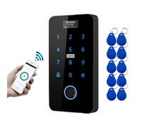 YAVIS WIFI TUYA Avec écran Contrôleur D'accès Biométrique D'empreintes Digitales IP68 étanche Tactile Rétroéclairé Clavier RFID 125 kHz/13,56 MHz IC NFC lecteur de Carte WG26/34 Ouvre - porte Keychain