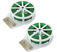 YAVO-EU Attaches de Jardin pour Plantes 200M Fil Jardinage Vert, Câble d'attache de Fil Plante avec Coupe-Fil pour Cuisine, Bricolage, Attaches, Sac Alimentaire, Sac de congélation, Bande d’Attache